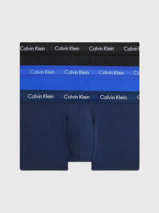 Calvin Klein USA 3 Pack Boxer - Cotton Stretch Mens Briefs Blue 5180679-VU